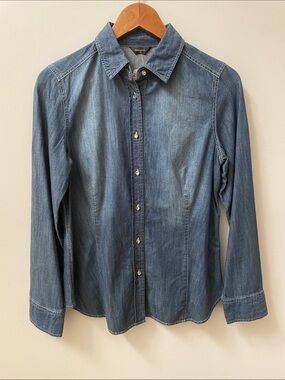 Denver Hayes Faded Blue Denim Chambray Shirt